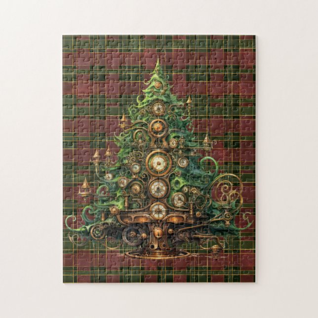 Quebra-cabeça de Árvore de Natal Steampunk (Vertical)