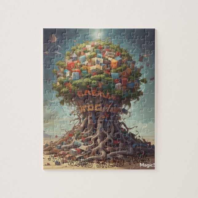 QUEBRA-CABEÇA de Árvore de Salada de AI (Vertical)