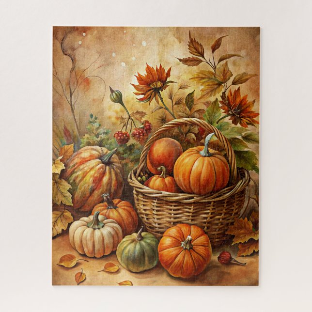 Quebra-cabeça de Autumn Pumpkins (Vertical)