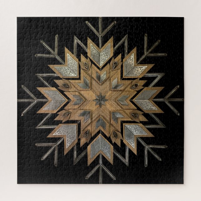 Quebra-cabeça de avelã com aço entrançado e espuma (Vertical)