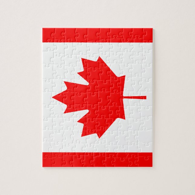 Quebra-cabeça de bandeira canadense (Vertical)