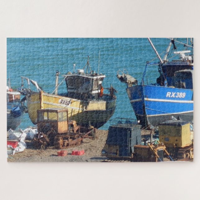 Quebra-cabeça de Barcos de Pesca em Hastings Susse (Horizontal)
