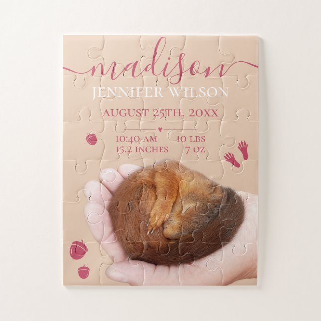 Quebra-cabeça de bebê com estatísticas de natalida (Vertical)