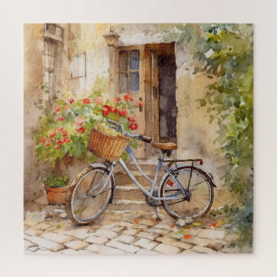 Quebra-cabeça de Bicicleta de Aquarela