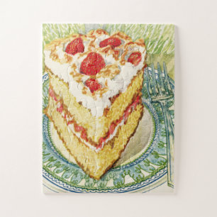 Quebra-cabeça de Bolo de Camarada de Morango Vint