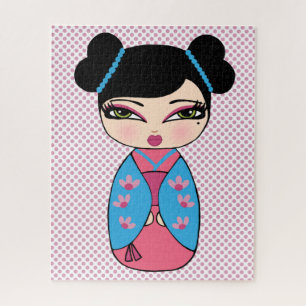 Quebra-cabeça de Bonecas Kokeshi
