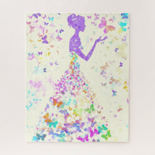 Quebra-cabeça de Borboletas de Mulher