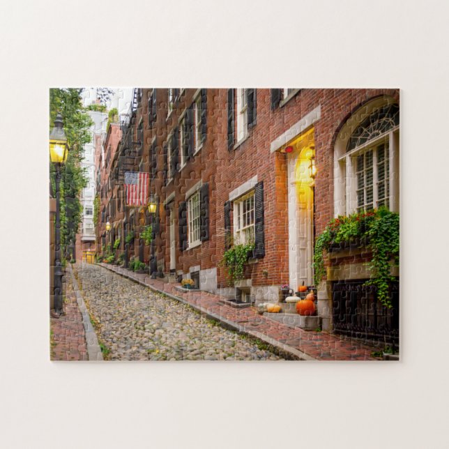 Quebra-cabeça de Boston - Acorn Street, Beacon Hil (Horizontal)