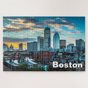 Quebra-cabeça de Boston Massachusetts Skyline