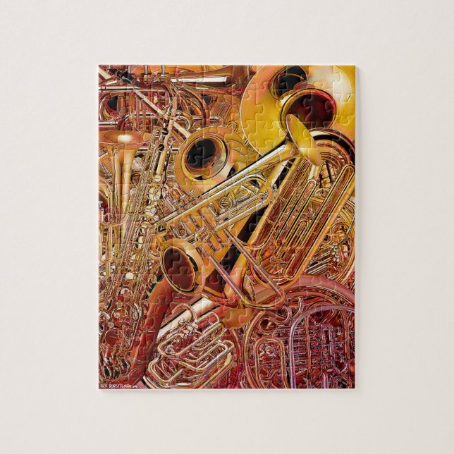 Quebra-cabeça de bronze da parede (Vertical)