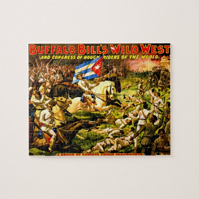Quebra-cabeça de Buffalo Bill do vintage (Horizontal)