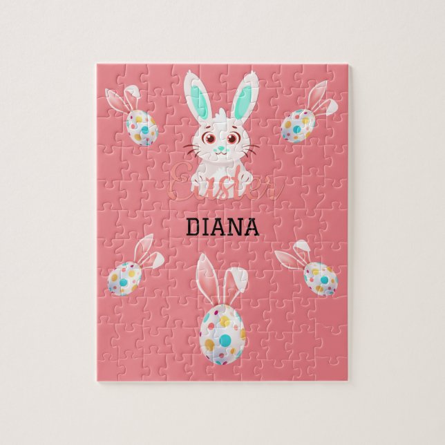 quebra-cabeça DE BUNNY COM OVOS E NOME ESPECIFICAD (Vertical)