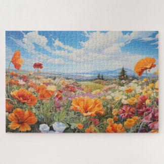 Quebra-cabeça de campo de flores, 1014 pcs. 30"x20
