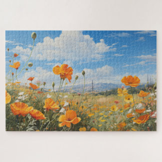 Quebra-cabeça de campo de flores, 1014 pcs. 30"x20