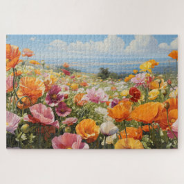 Quebra-cabeça de campo de flores, 1014 pcs. 30"x20