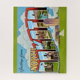 Quebra-cabeça de cartão-postal de Dakota do Norte