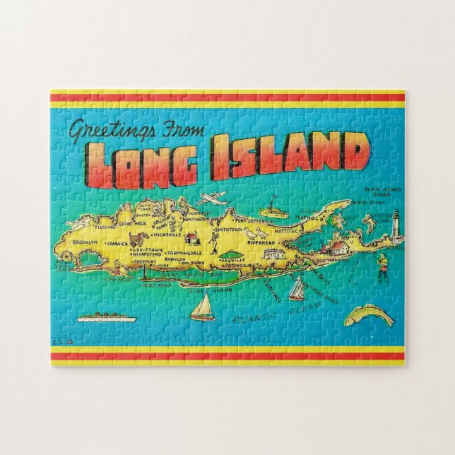 Quebra-cabeça de cartão-postal de Long Island 11x1 (Horizontal)