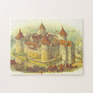 Quebra-cabeça de cena do castelo medieval