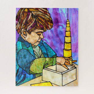 Quebra-cabeça de Cilindro Amarelo Montessori