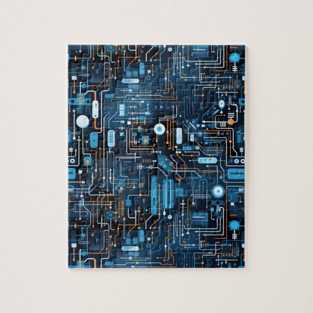 Quebra-cabeça de circuito eletrônico (Vertical)