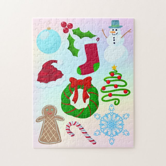 Quebra-cabeça de Coisas de Natal Divertidas (Vertical)