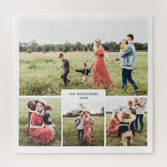 Quebra-cabeça de colagem de fotos personalizadas d (Vertical)