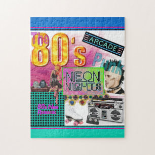 Quebra-cabeça de Colagem dos anos 80