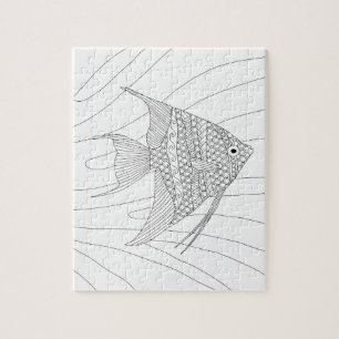 Quebra-cabeça de Coloração de Angelfish Adult