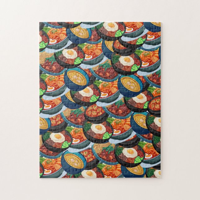 Quebra-cabeça de comida coreana (Vertical)