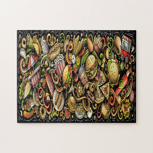 Quebra-cabeça de Comida rápida (Horizontal)