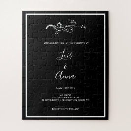 Quebra-cabeça de Convite para Casamento de Folha N