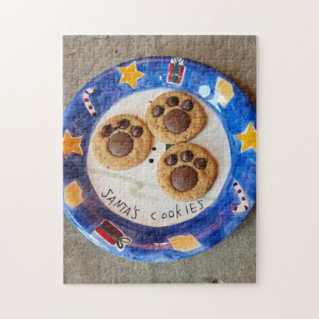 Quebra-Cabeça de Cookies do Papai Noel com Marca d (Vertical)