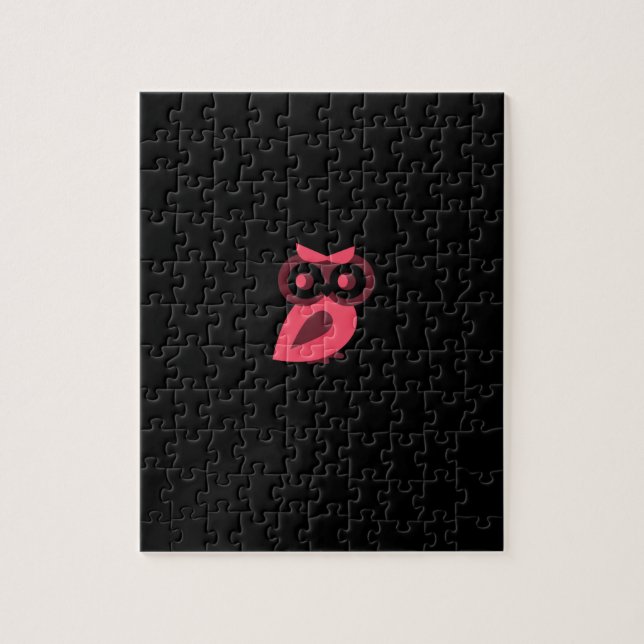 Quebra-cabeça de Coruja Rosa (Vertical)