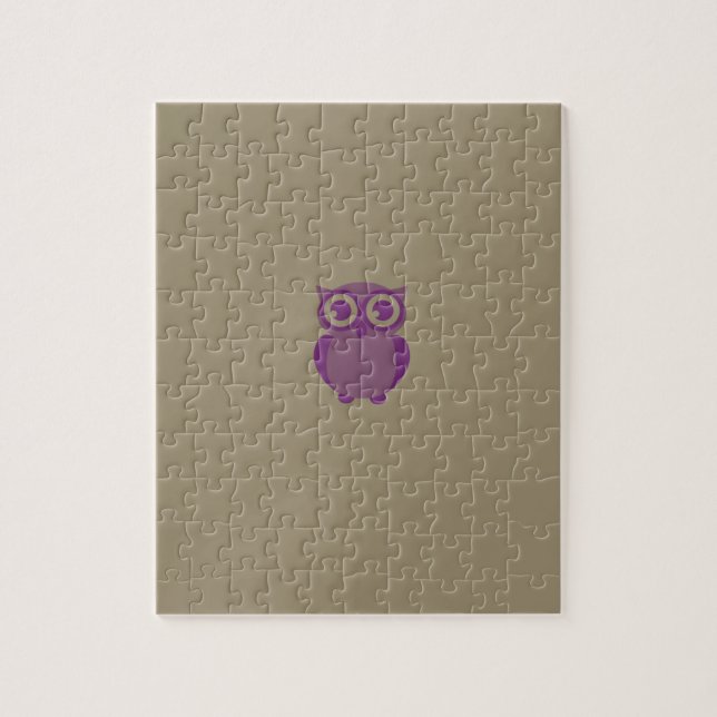 Quebra-cabeça de Coruja Roxa (Vertical)