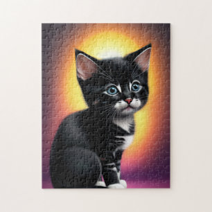 QUEBRA-CABEÇA DE COTA DE COZINHA DE ARTE DE GATO