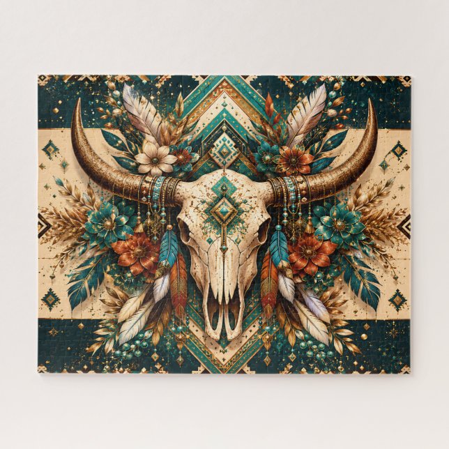 Quebra-cabeça de Crânio de Vaca (Horizontal)