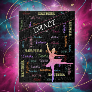 Quebra-cabeça de dança com nome personalizado por