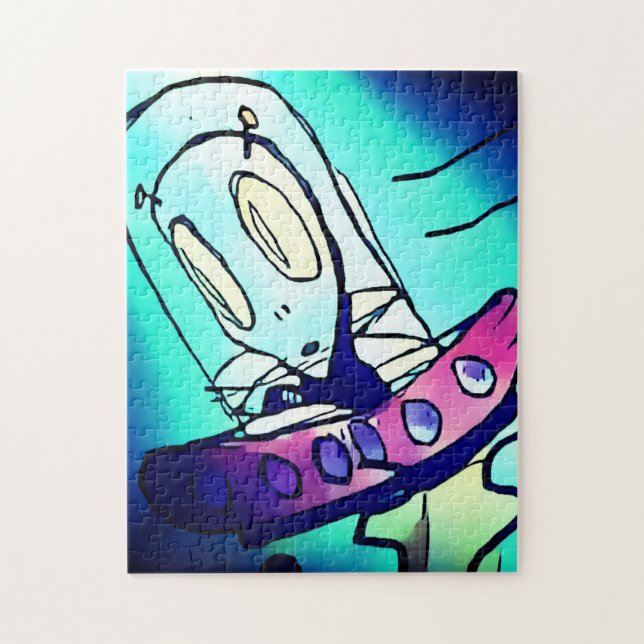 Quebra-cabeça de Desenho de alienígena (Vertical)