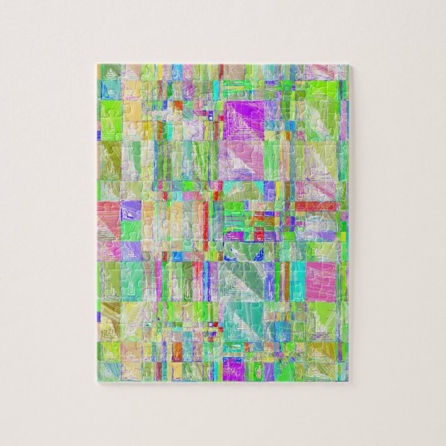 Quebra-cabeça de Design Abstrato do Quirky Quilt (Vertical)