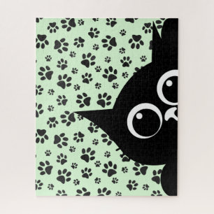 Quebra-cabeça de Design de Gato Espiando