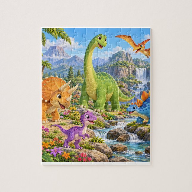 quebra-cabeça de dinossauro (Vertical)