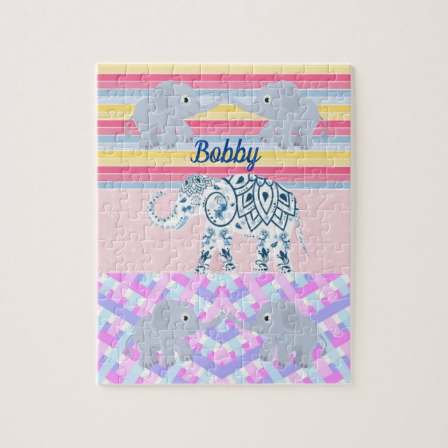 Quebra-cabeça de distribuição de elefantes (Vertical)