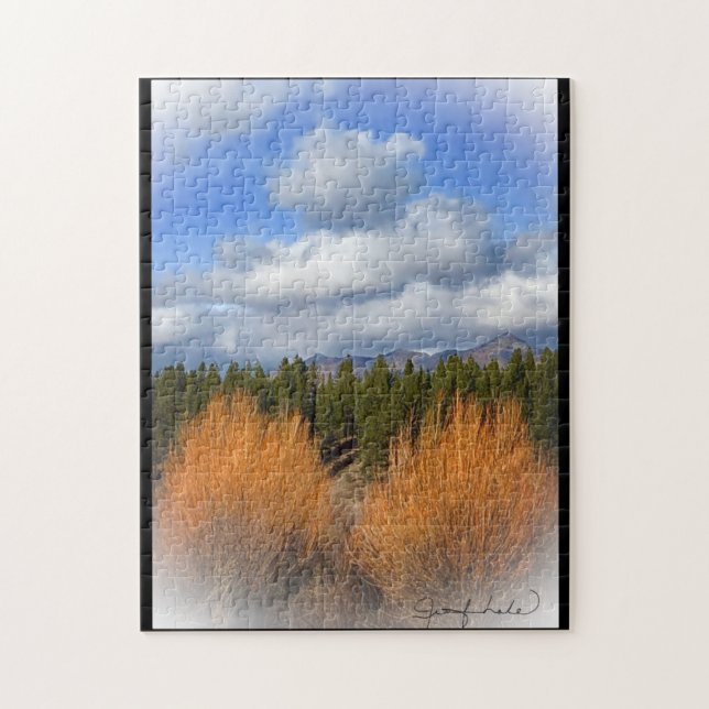 Quebra-cabeça de dois arbustos amarelos (Vertical)