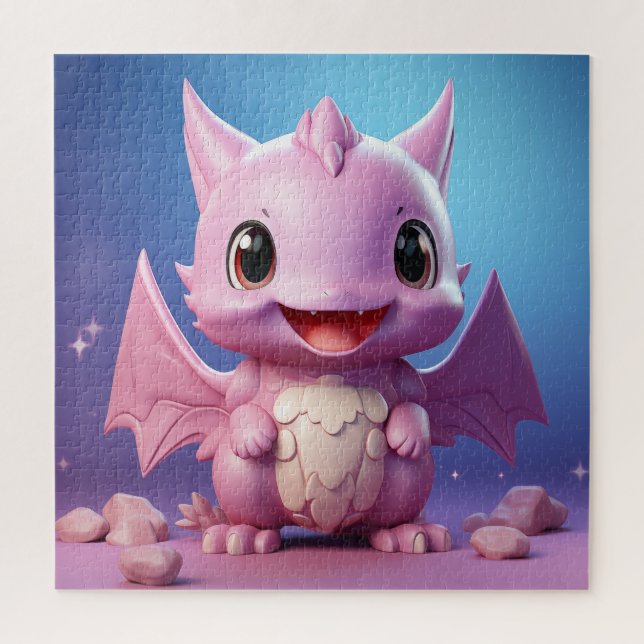 Quebra-cabeça de dragão de bebê bonito (Vertical)