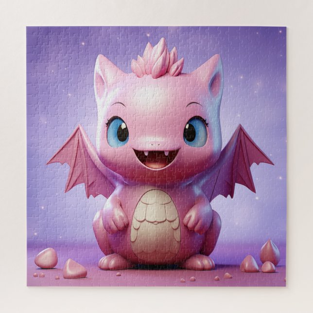 Quebra-cabeça de dragão de bebê bonito (Vertical)