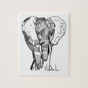 Quebra-cabeça de elefante