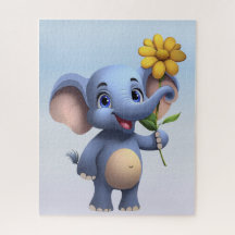 Quebra-cabeça de Elefante de Desenho Animado Fanta