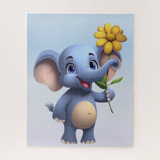 Quebra-cabeça de Elefante de Desenho Animado Fanta (Vertical)