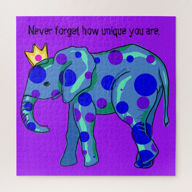 Quebra-cabeça de elefante único (Vertical)