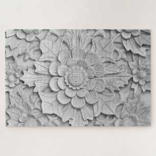 quebra-cabeça de escultura de flores